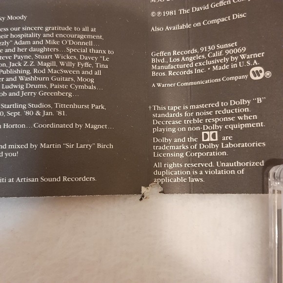 Whitesnake Come An' Get It Cassette Tape Metal Hard Rock 1981 Geffen READ - Picture 14 of 15